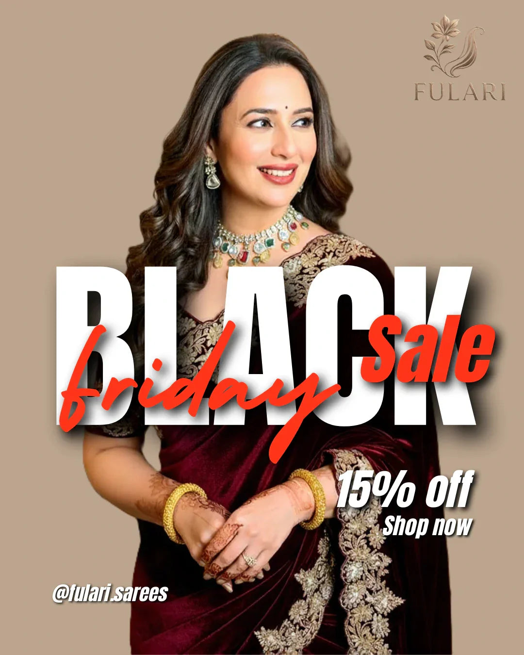 Fulari Black Friday Sale 2025 – Flat 15% Off on Every Saree