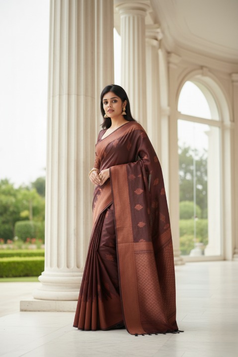 Traditional Indian Woven Silk Saree