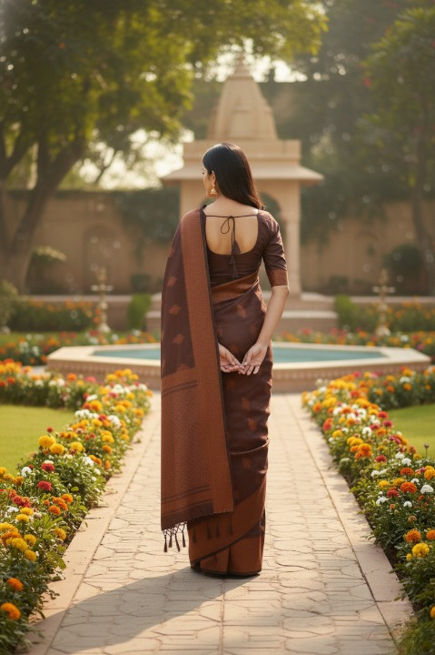 Traditional Indian Woven Silk Saree