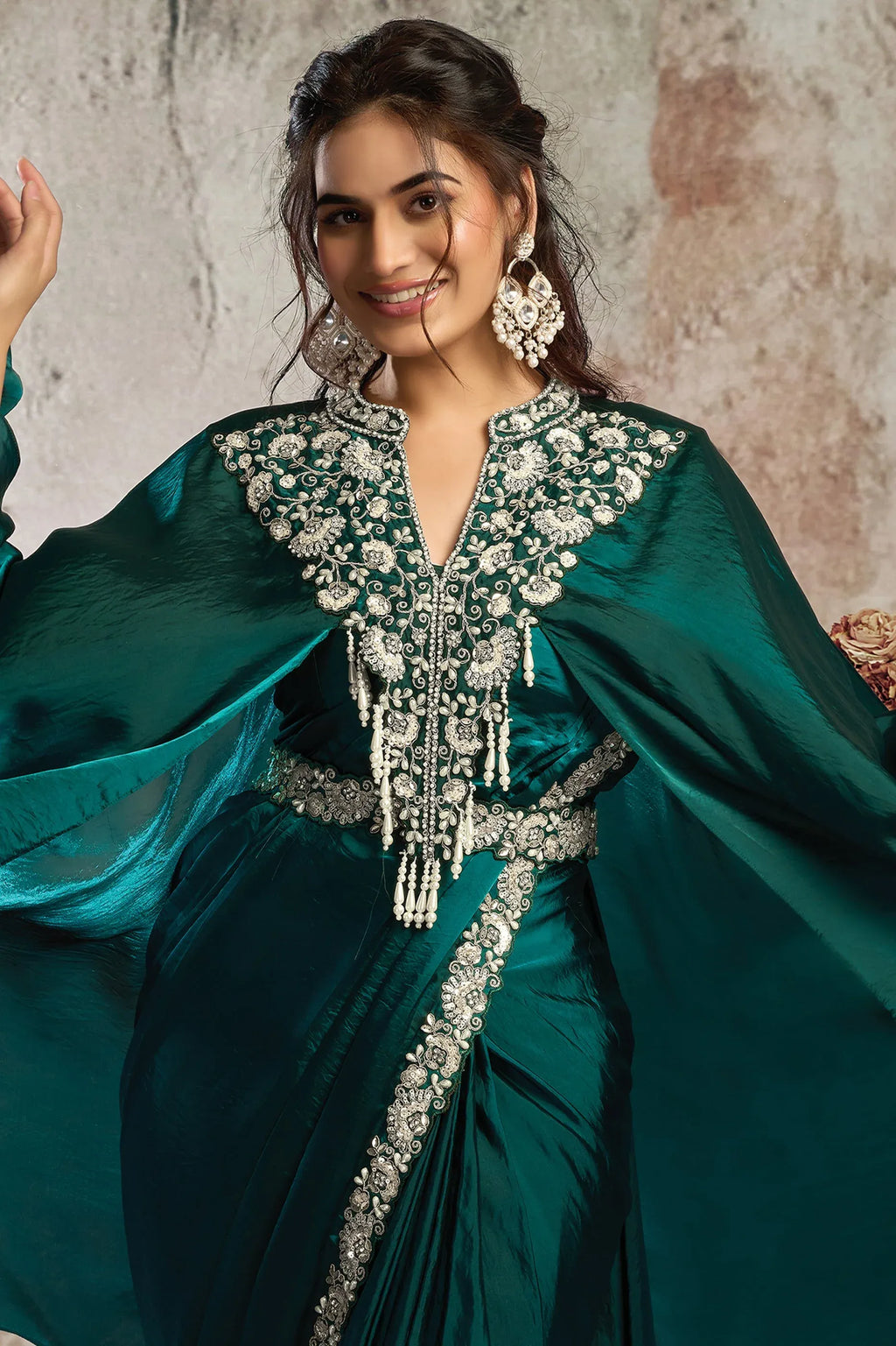 ramadan spacial fulari peacock style saree.