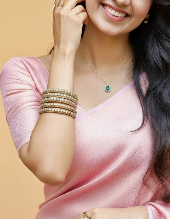 Light Pink Silk Saree for Wedding & Festive Wear