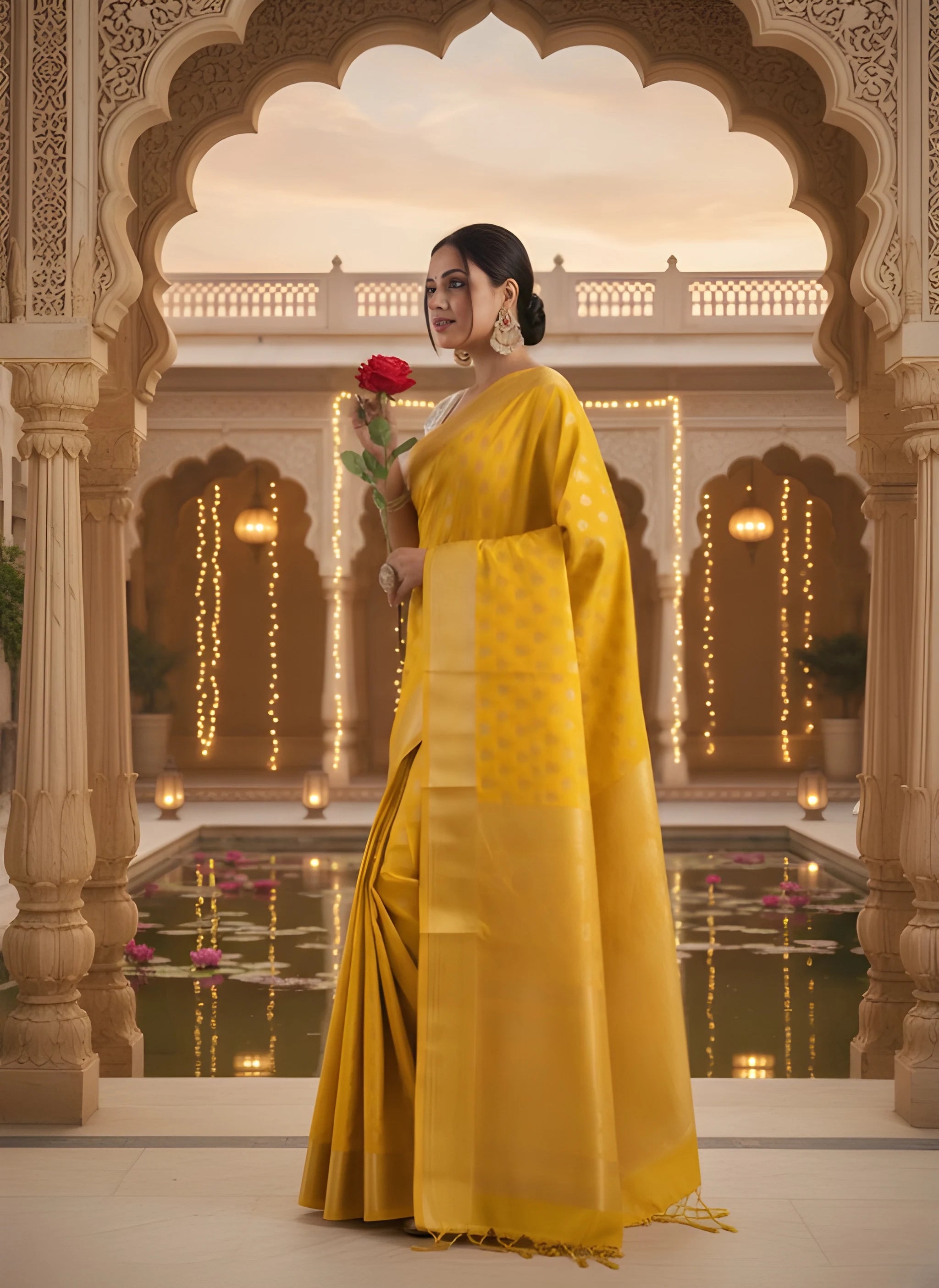 Fulari pre draped saree for women
