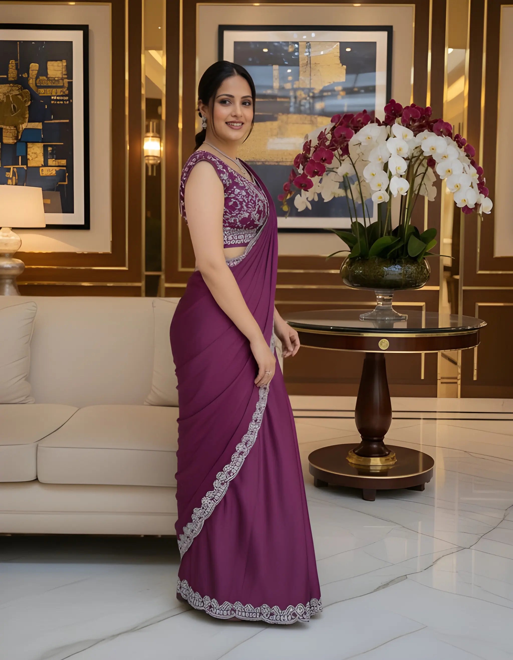 Fulari trendy saree for party look