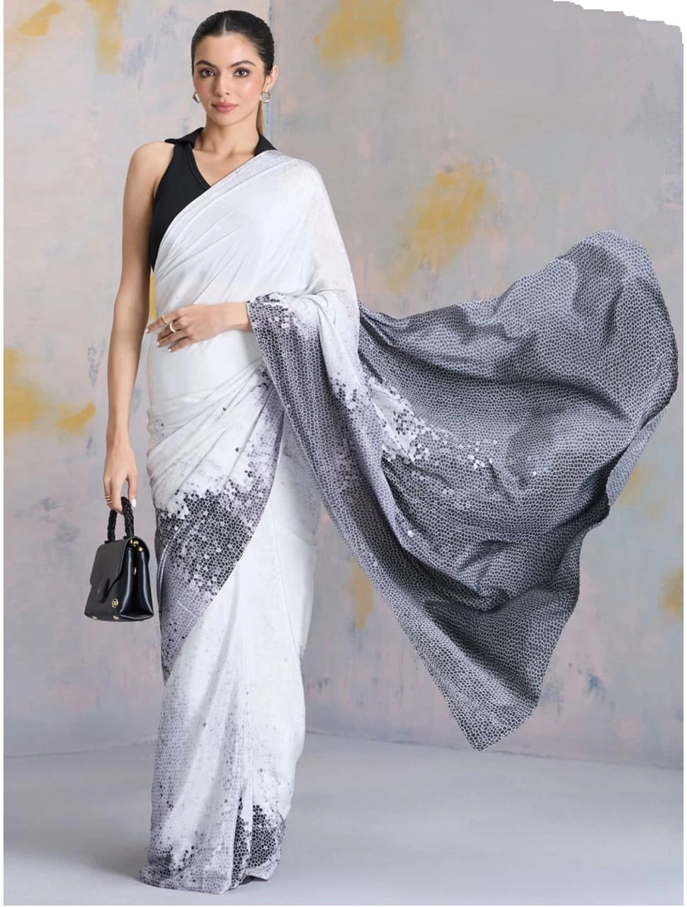 fulari stylish satin silk saree